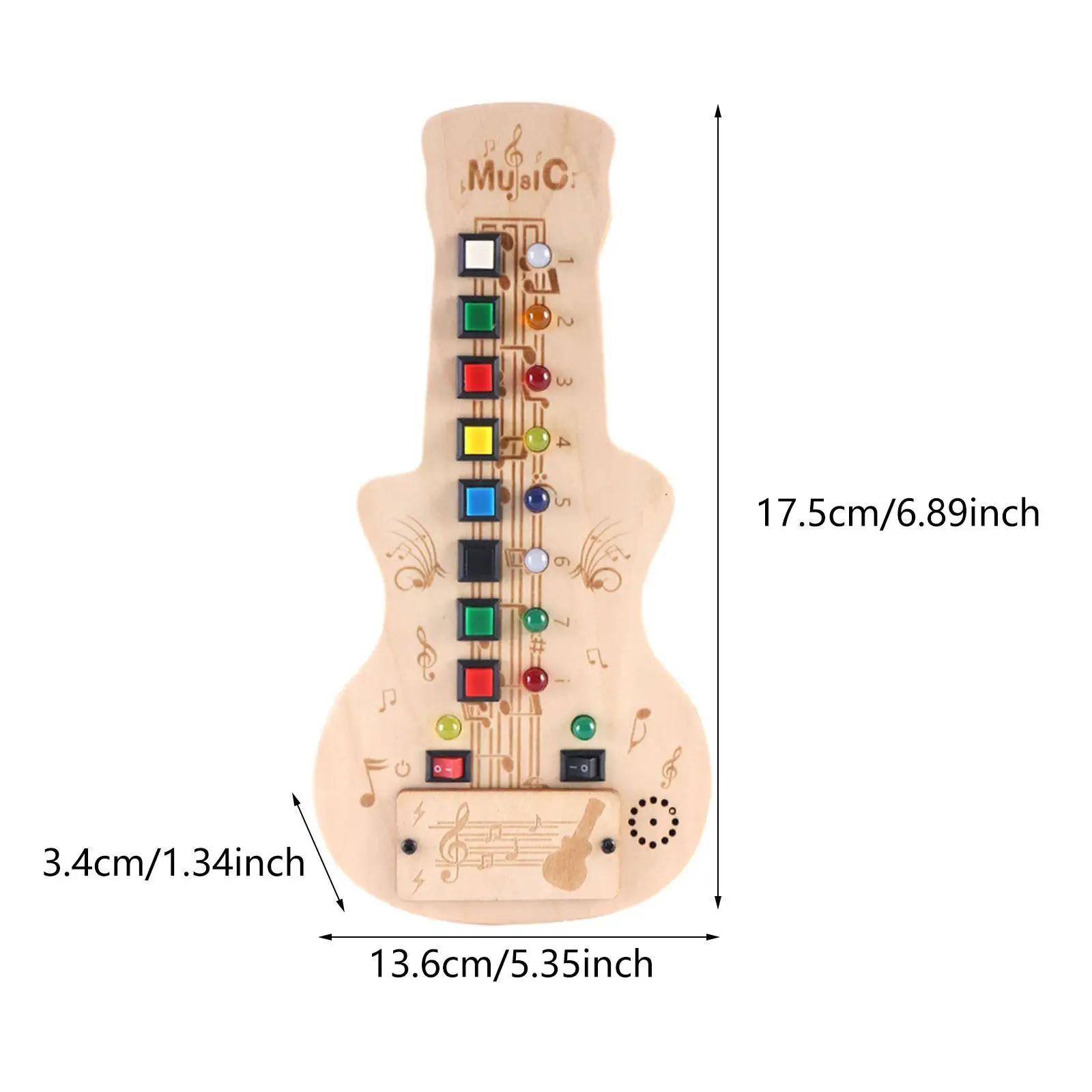 Drewniana gitara Busy Board Zabawka na prezent Zabawka Montessori dla dziewczynek wiek podróży 3+