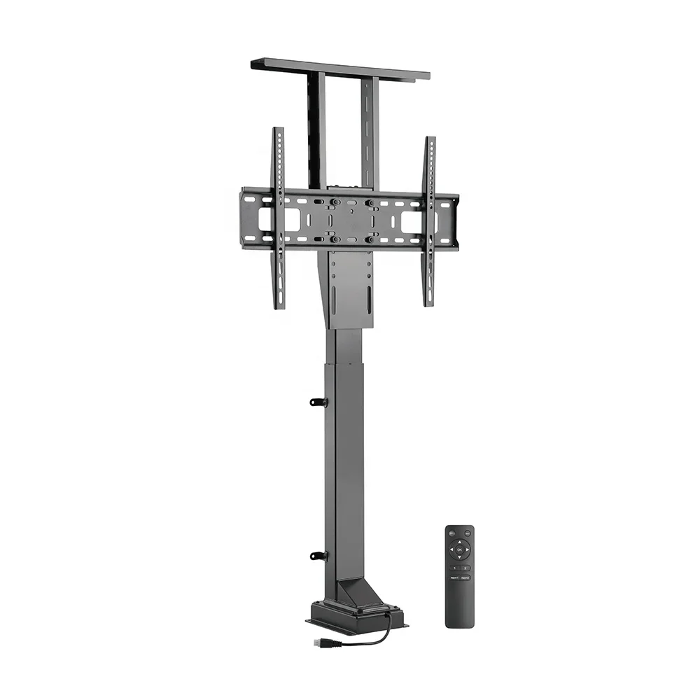 Wholesale OEM ODM Living Room Furniture Electric TV Wall Mount Motorized Height Adjustable Automatic TV Lift Stand with Remote