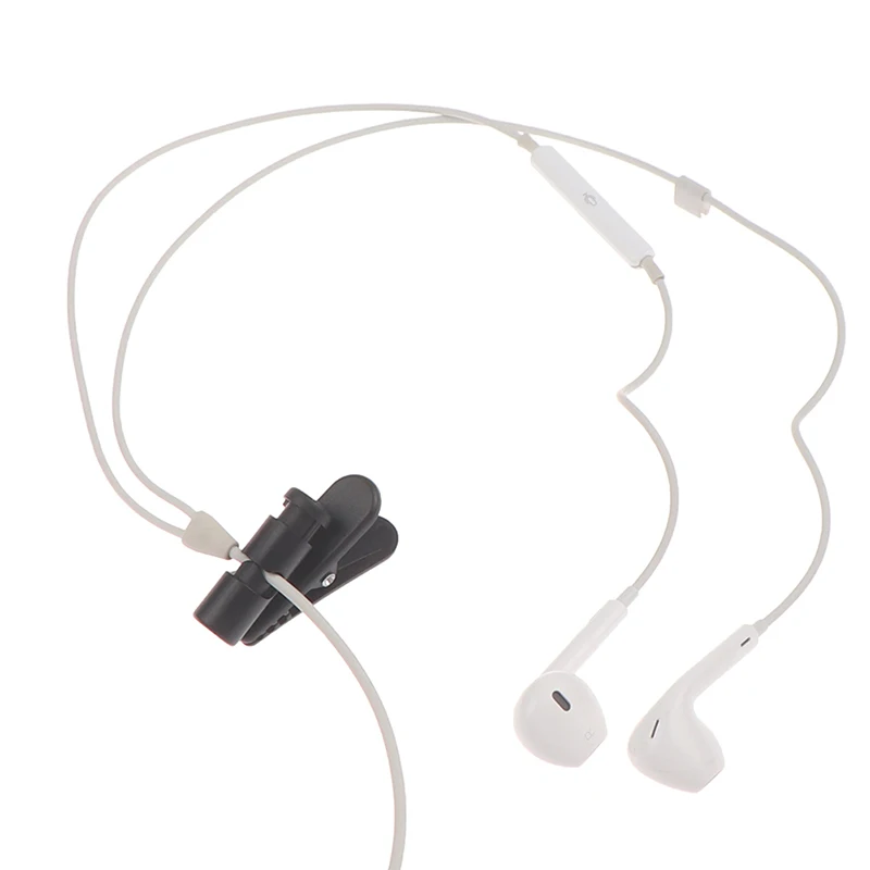 2/5Pc Cable Cord Clamp Collar Headset Clamp Headphone Cable Clip Earphone Winder
