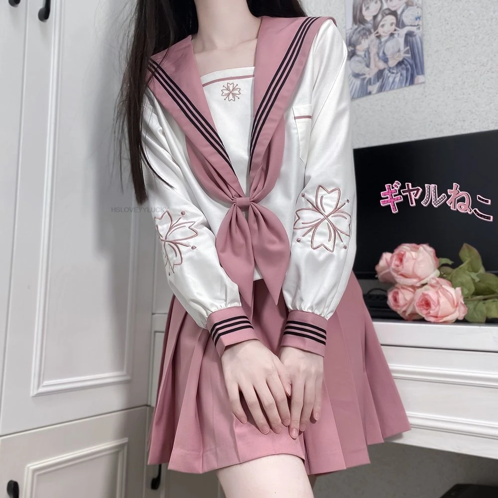 uniformes-escolares-de-cosplay-para-ninas-traje-de-marinero-de-manga-larga-y-corta-estilo-jk-rosa-y-negro-estilo-universitario-japones-dulce-estilo-anime-jk