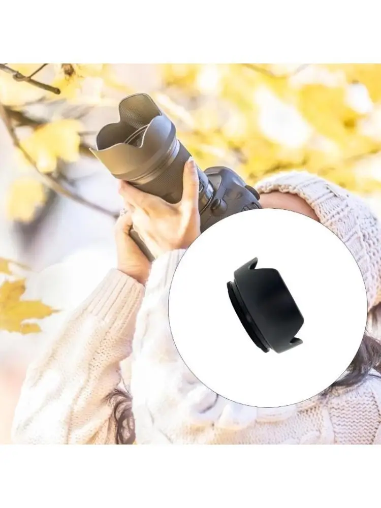 

96GE ABS 72mm Camera Lens Hood Double Position Mounting Anti Slip Threaded Design