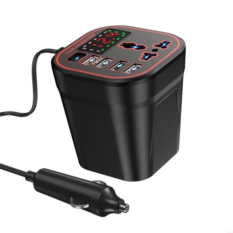 ABS Plastic 200W Car Power Converter Transforms 12V 24V Into 220V Suitable For Trucks Camping Road Trips And Emergencies
