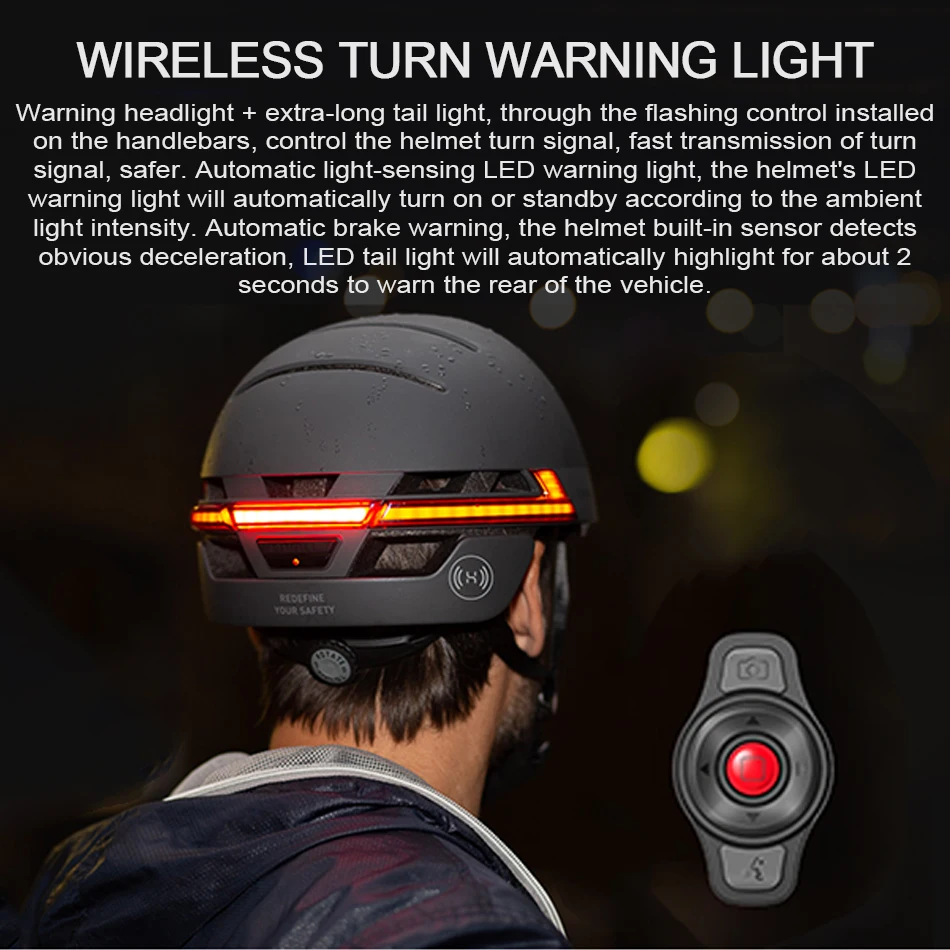 2023 BH51M Smart Bike Helmet with Auto Sensor LED Bluetooth SOS Alert Cycling MTB Motorcycle Bicycle Scooter Helmets