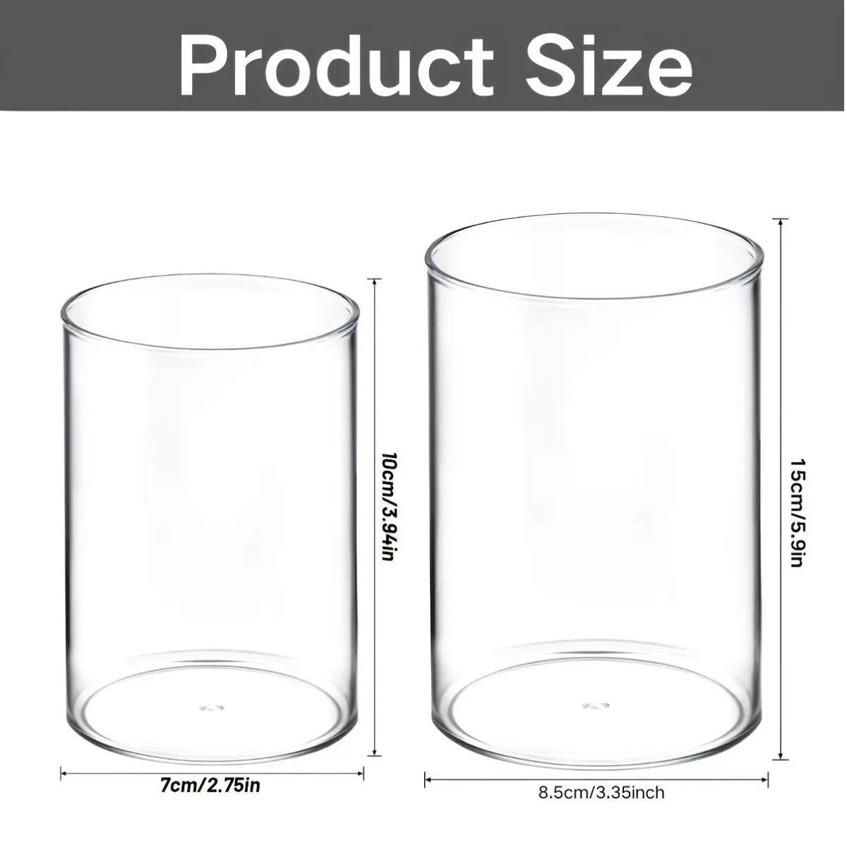 Pen Holder Acrylic Cylinder Container Stylish Clear Acrylic Desk Organizer Round Makeup Brush Storage Desktop Pencil Cup Clear