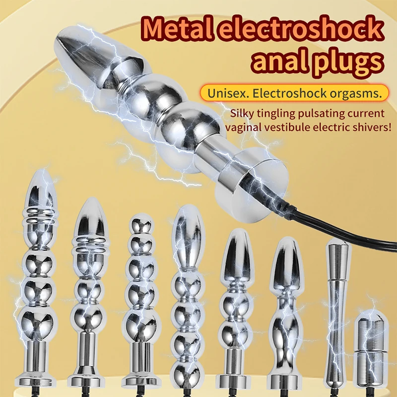 Electrosex Electrostimulator Buttplug,Electro Shock Anal Butt Plug,Electric Dildo Anus Expandable Stimulation,E stim Sex Toys