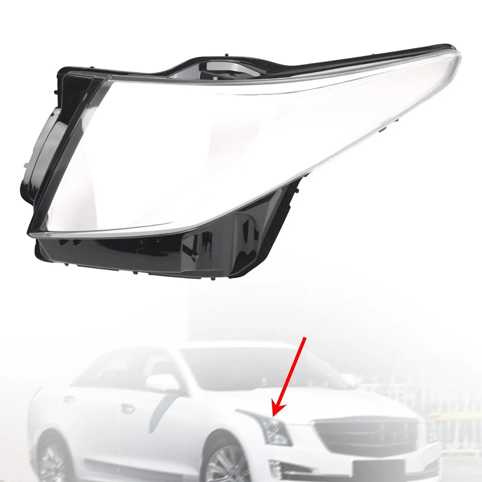 Headlight Lens Cover 23236366 Auto Lampshade for Cadillac ATS 2013-2018