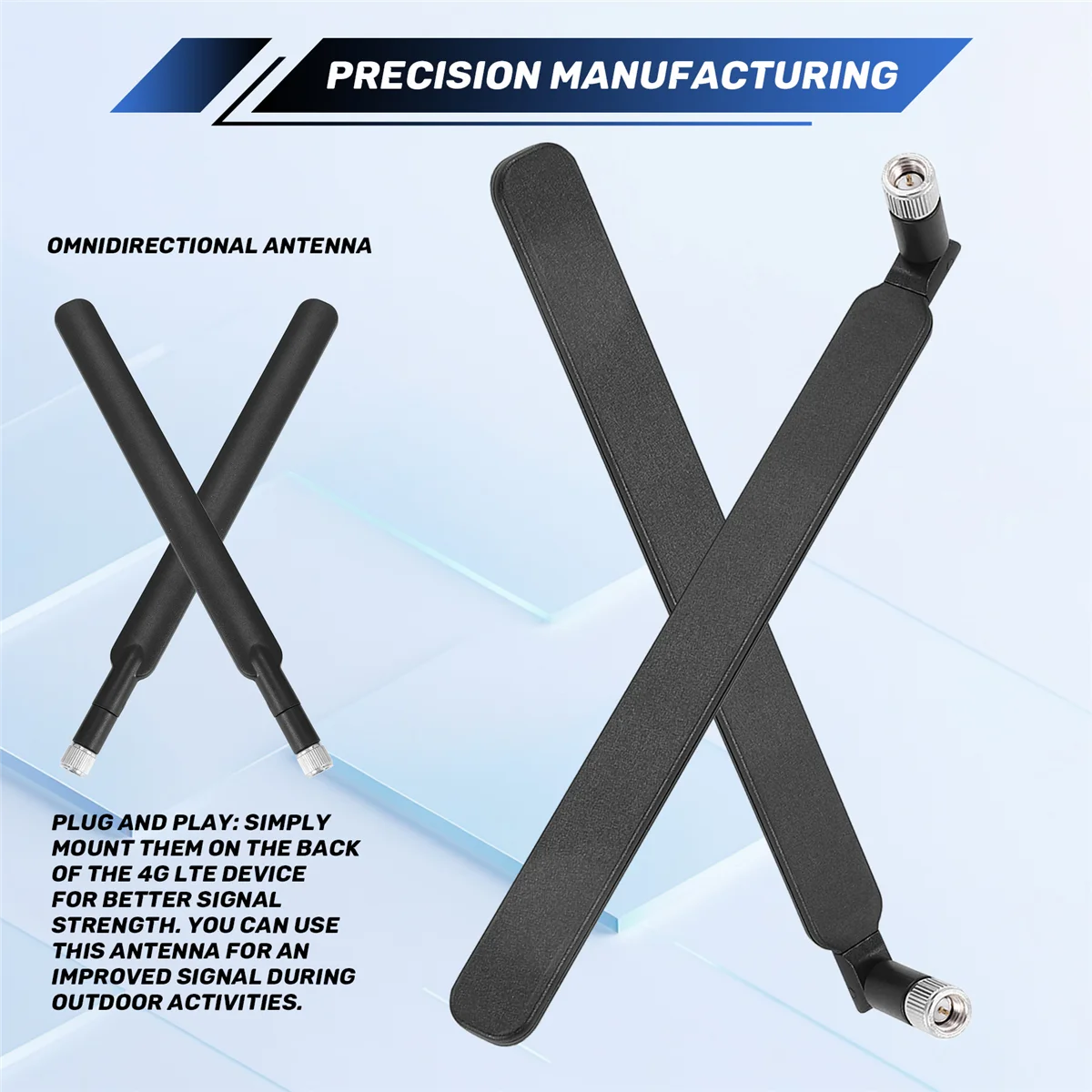 Антенна SMA 4G LTE с высоким коэффициентом усиления 9DBi Wi-Fi антенна двухдиапазонная (2,4 ГГц и 5,8 ГГц) всенаправленная антенна 3G/4G/GSM