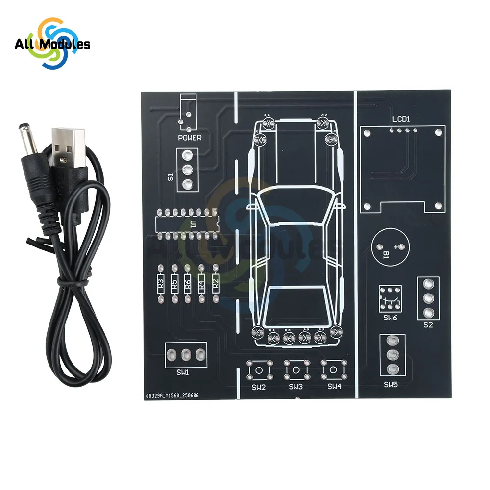

DIY Parts Car Driving Simulator DIY Soldering Practice Kit Electronic Project for Students Welding Practice