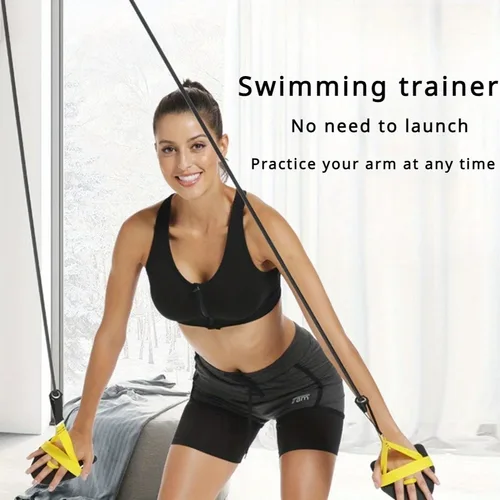 Imagen 1 del producto Bandas de resistencia para natación OPHIDIAN, cuerda de tracción para fuerza del brazo, refuerzo de brazo, correas de mano para remar, bandas de entrenamiento de simulación de estilo libre