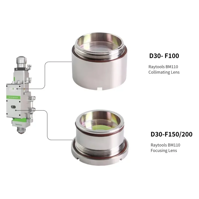 Fiber Laser Focusing Lens  Collimating Lens For Raytools BM109 BM111 BM110 BM114 BM115 BT210B BT240S Cutting Head