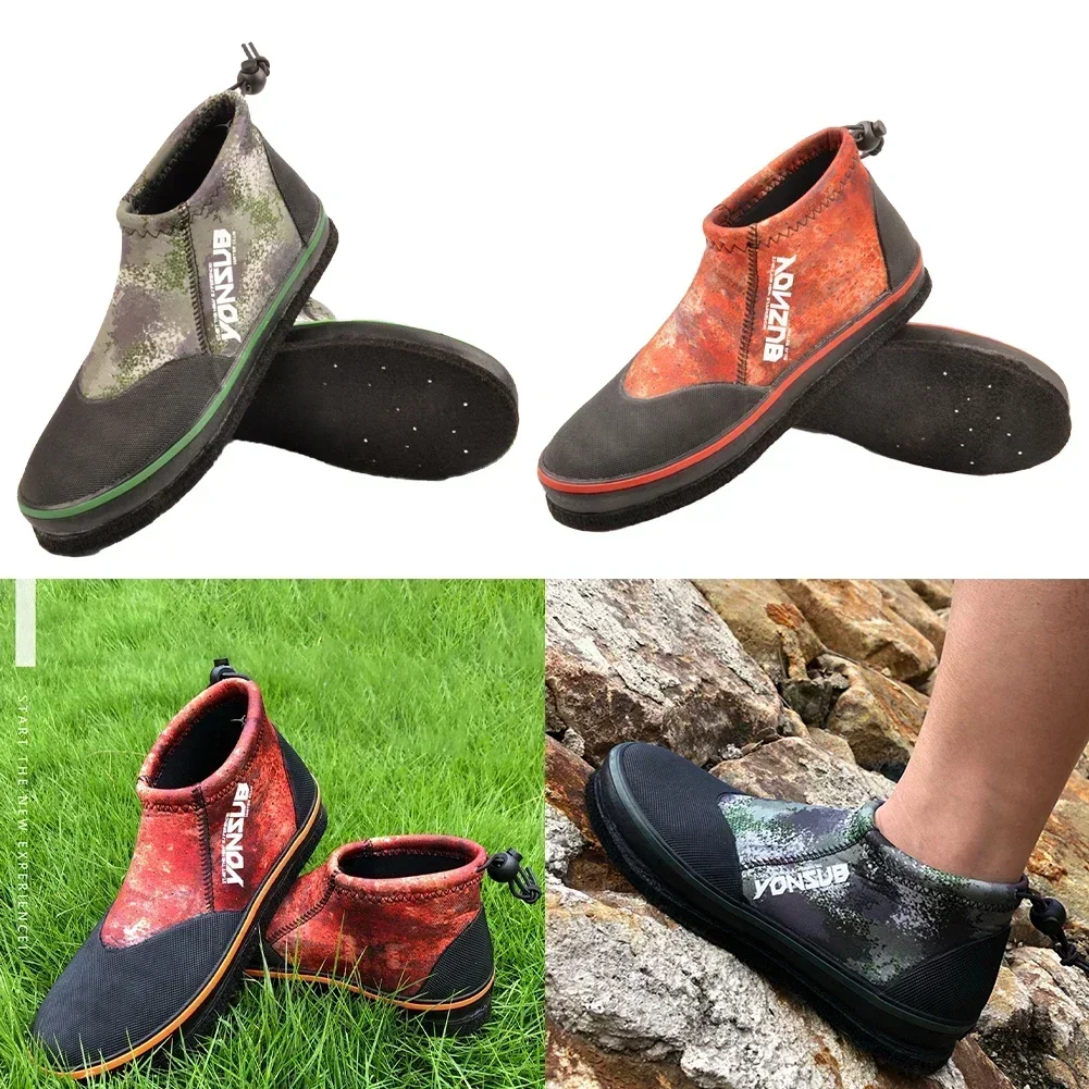 2 szt. Buty 5MM neoprenowe Self-lock Rock buty wędkarskie mężczyźni kobiety polowanie buty wędkarskie niskie buty wędkarskie z filcową podeszwą