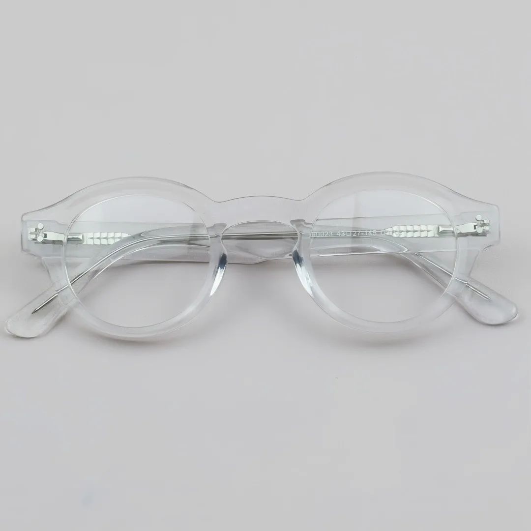 

Handmade Round Acetate glasses frame men women optical Myopia Presbyopia prescription Retro eyewear