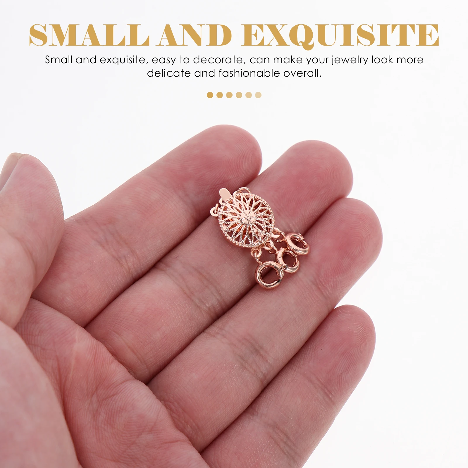 

2Pcs Necklace Separator Small Exquisite Jewelry Converter for DIY Necklace Bracelet Layering Clasp Multi-Row Buckle