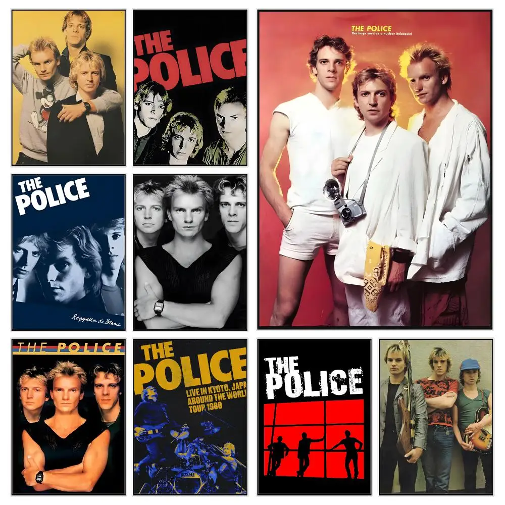 Classic Rock Band T-the Police Poster Trendy Aesthetic Wall Decor for Dorm & Bedroom