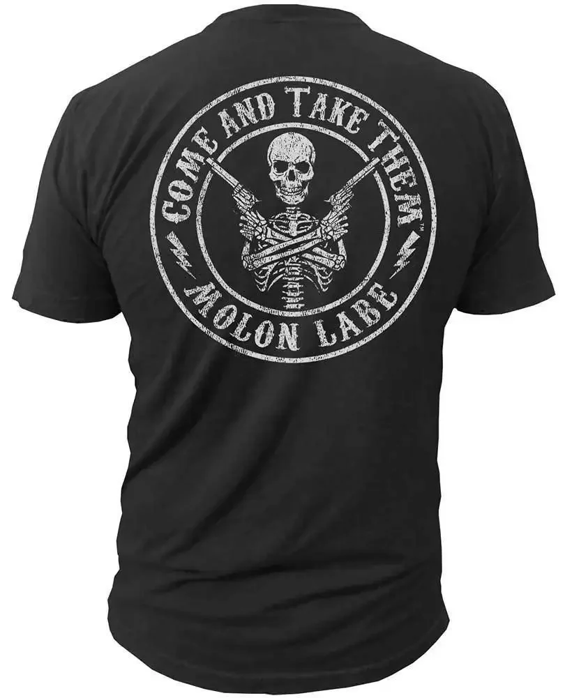 Come And Take Them Molon Labe 2nd Amendment T-Shirt 100% Cotton O-Neck Summer Short Sleeve Casual Mens T-shirt Size S-3XL