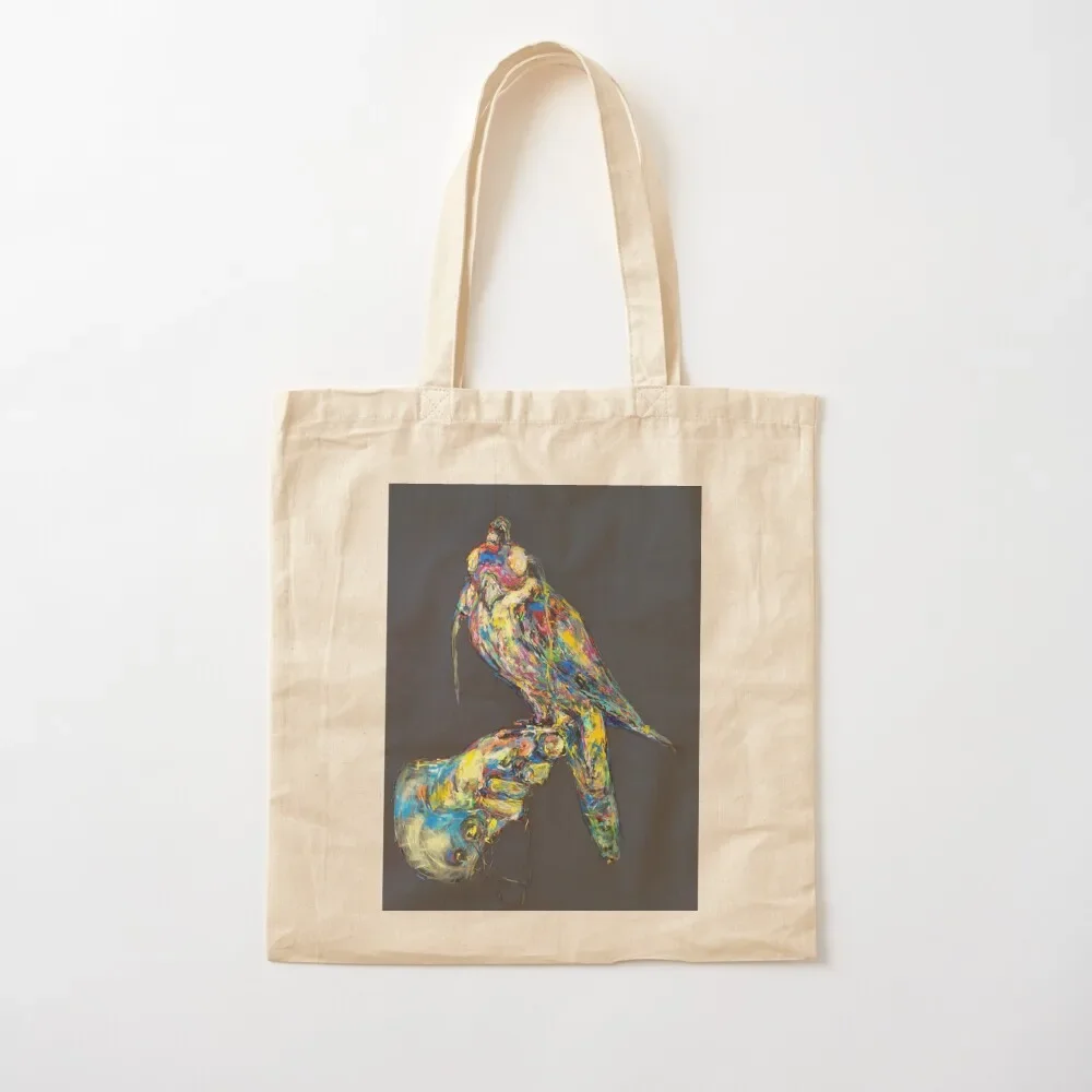 

Hawk with hood on gray Tote Bag Custom bag Women bags custom fabric bag