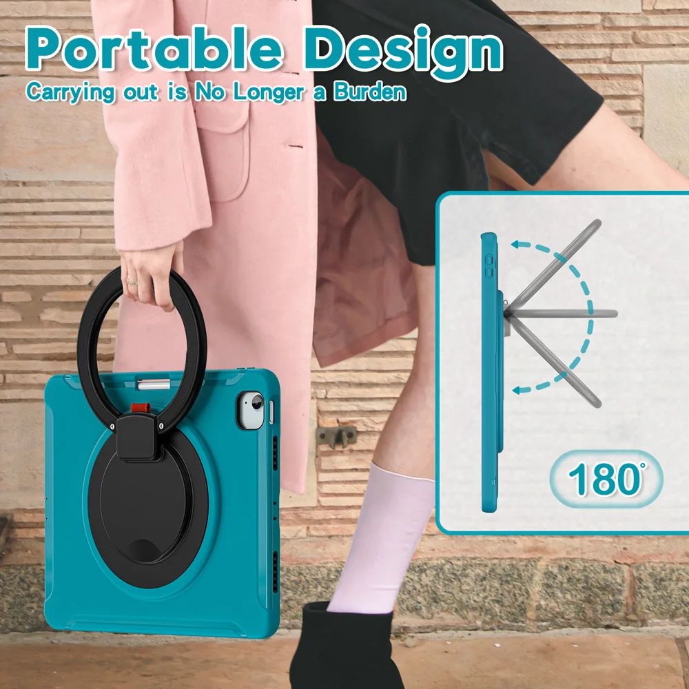 حافظات الكمبيوتر اللوحي المحمولة لجهاز iPad Air13 Air 13 2025 2024 M3 حافظة iPad Pro 12.9 2022/2020/2021/2018 غطاء حامل دوار PC غلاف من البولي يوريثان #6