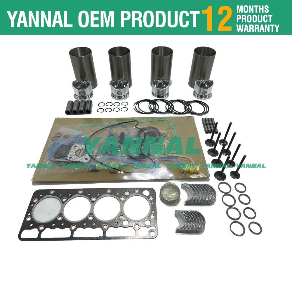 V1100 Overhaul Rebuild Kit 15956-21110 1595621110 07916-29325 Fits For Kubota V1100 Engine Bobcat Loader AICHI SP090 Tractor