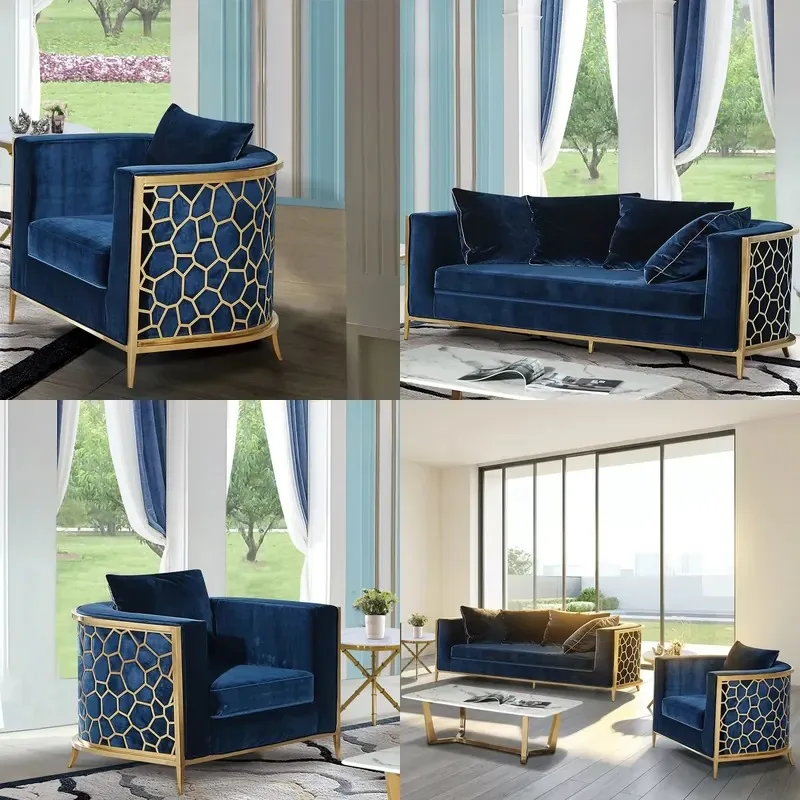 Solid wood metal frame microfiber fabric sofa cover New sofa for sale Modern living room furniture sofa luxury carton 01