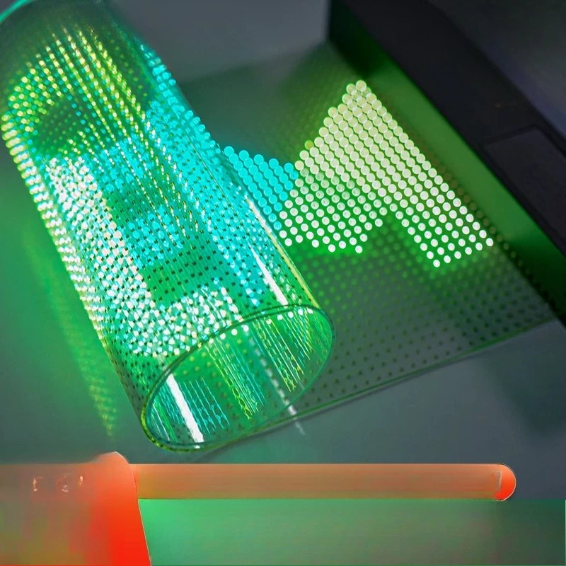 شاشة نافذة فيلم كريستال LED شاشة شفافة رقيقة ثلاثية الأبعاد