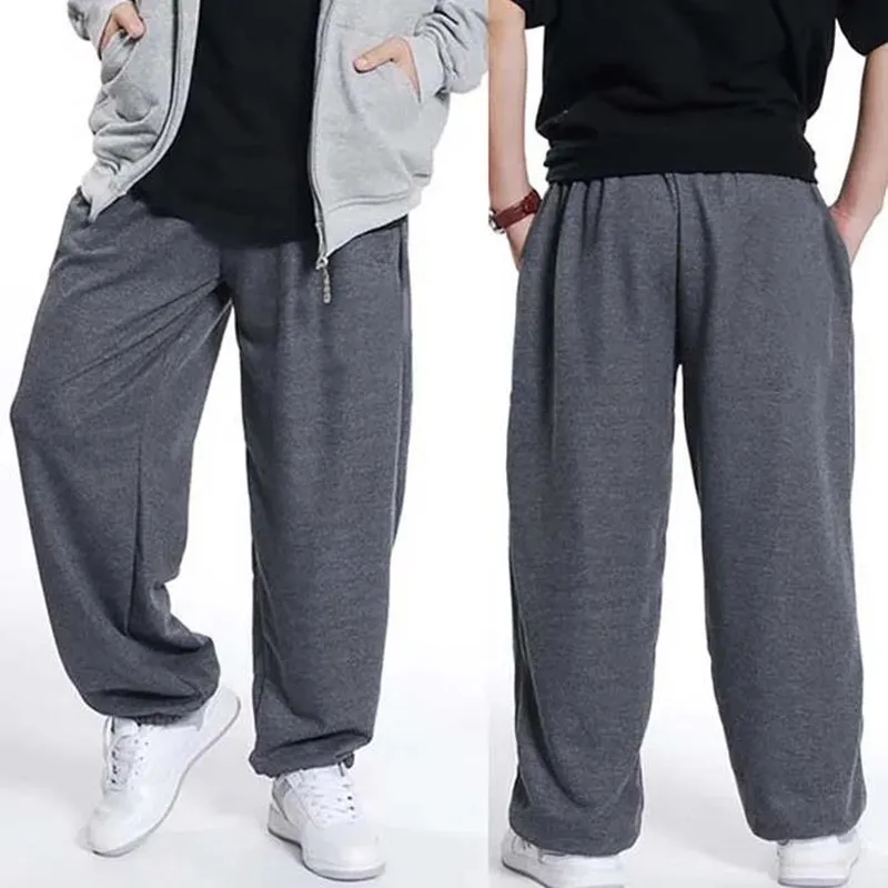 

Spring Autumn Loose Sweatpants Streetwear Joggers Men Casual Baggy Wide Leg Track Pants Cotton Plus Size 4XL Dance Bottoms