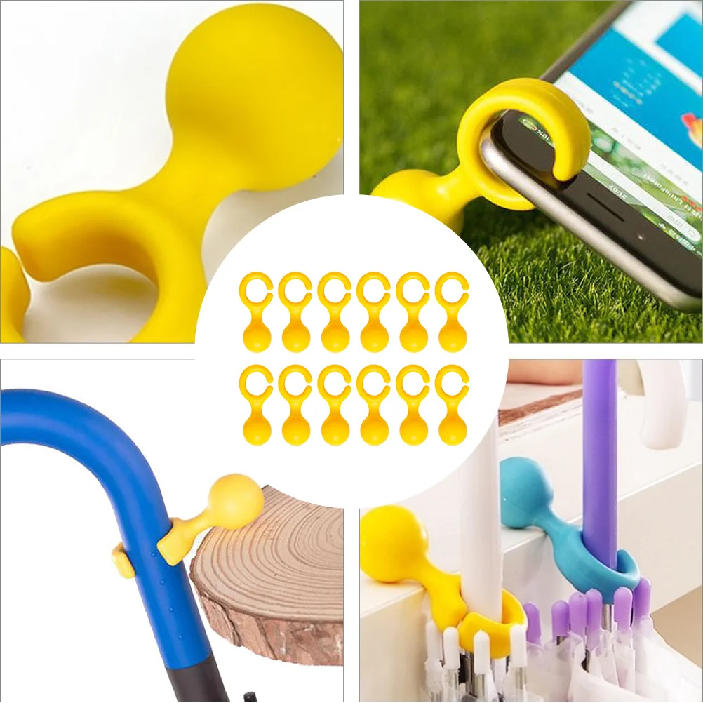 

12Pcs Umbrella Accessories Premium Plastic Hook Organizer No Punching Needed for Home Office Table Use Umbrella Holder Hanger