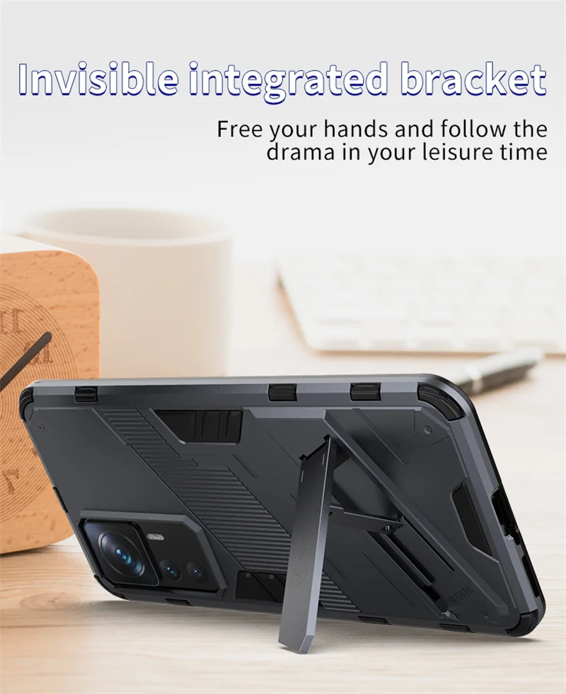 For Xiaomi 12T Pro Case Shockproof Kickstand Magnetic Holder Armor Phone Cover For Xiaomi Mi12T Mi 12T 12 T Pro Xiaomi12T Fundas