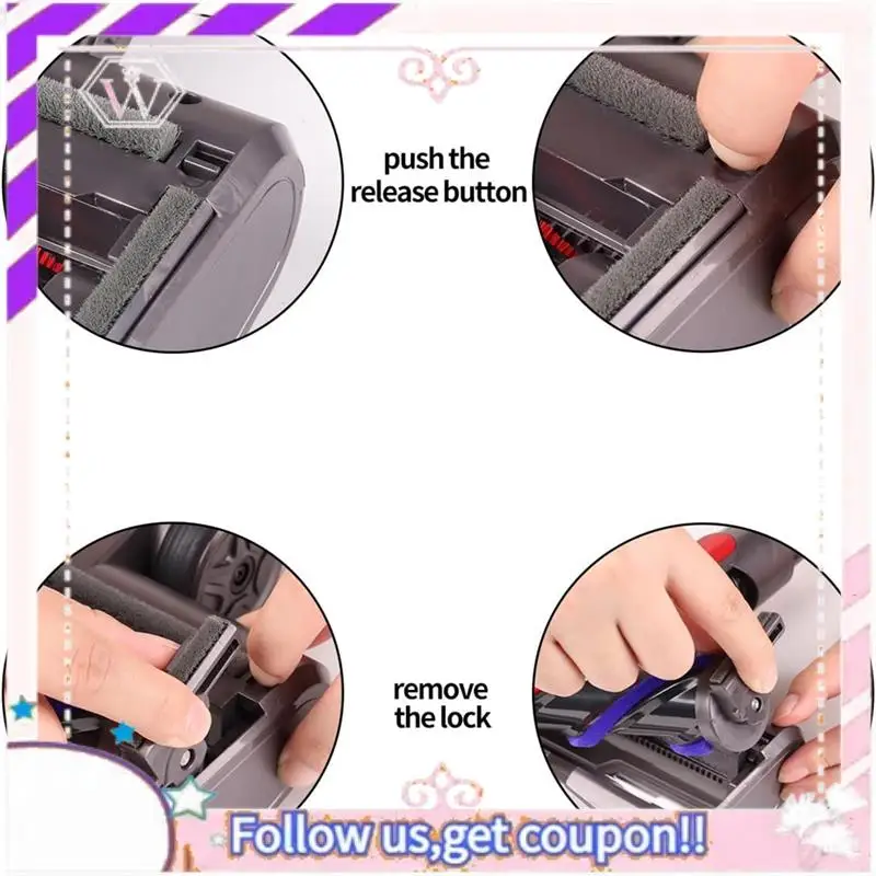 

Durable Head For Dyson V7, V8, V10, V11, V15 Accessories Floor Brush With Direct Drive And 5 LED Lights For Hard Floors