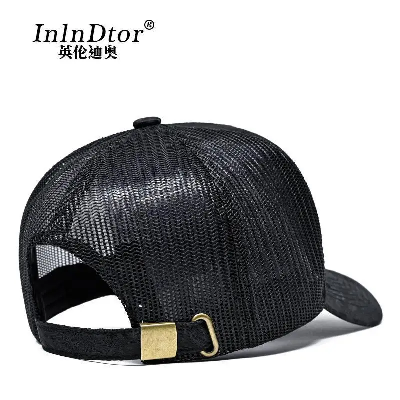 Summer Cashew Printed Mesh Baseball Cap Men\'s High-End and Fashionable Outdoor Casual Peaked Cap Sunshade