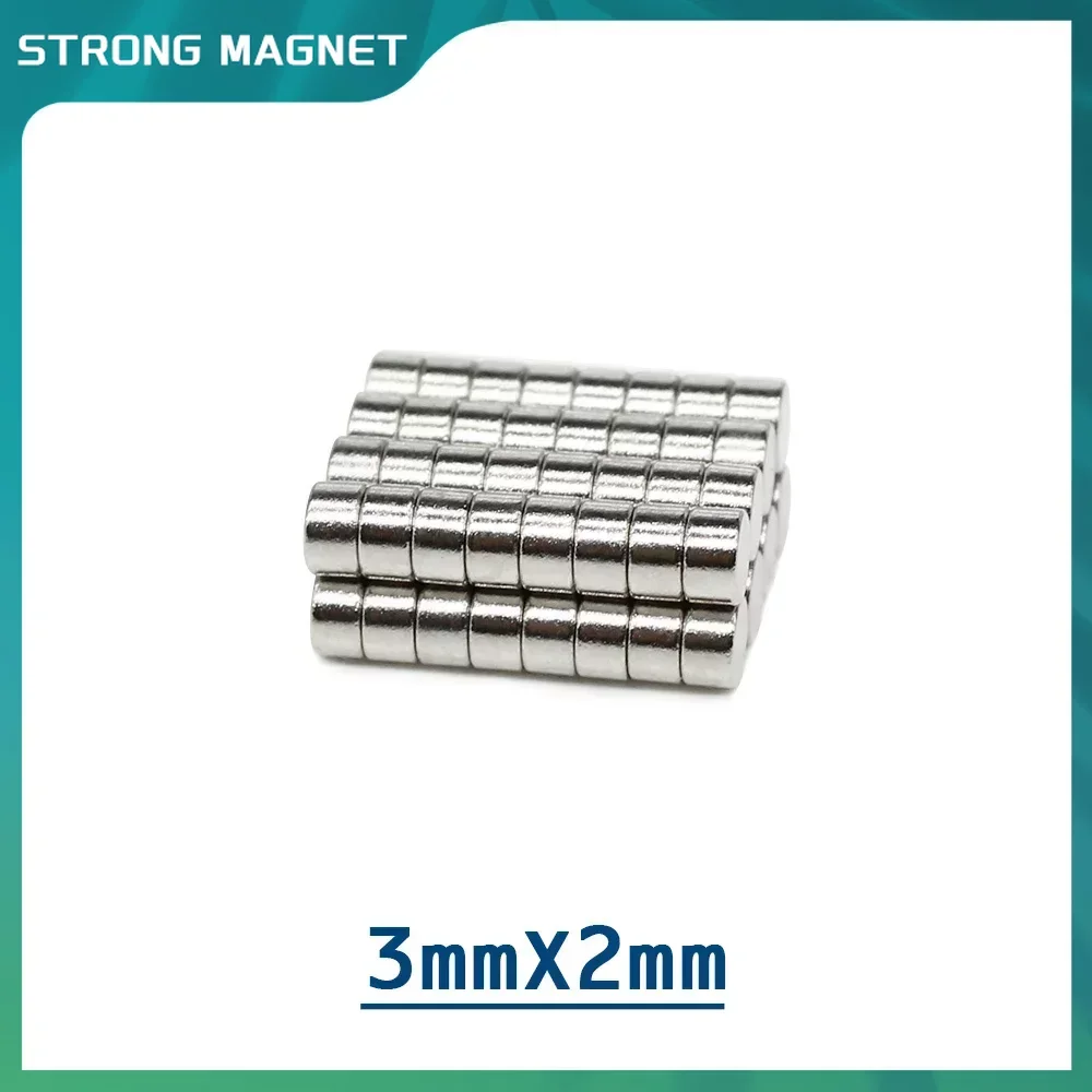 100/200/500/1000/2000/5000PCS 3x2 Minor Disc Search Magnet Small Round Magnets 3x2mm Neodymium Permanent Magnets Strong 3*2 mm