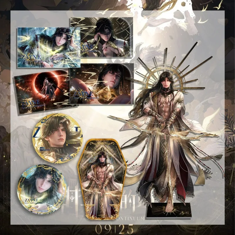 

Game Love and Deepspace Zayne The Edge of Time and the World Acrylic Lens Standing Sign Postcards Badge Suit Anime Gift