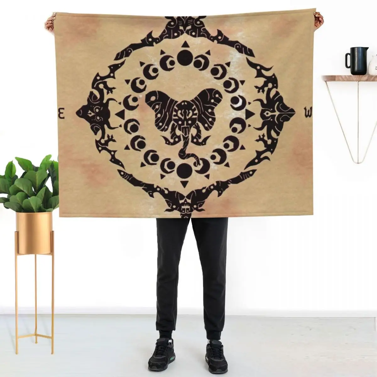 Elephant Compass Throw Blanket warm winter Blankets For Baby Sofas warm for winter Softest Designers Blankets
