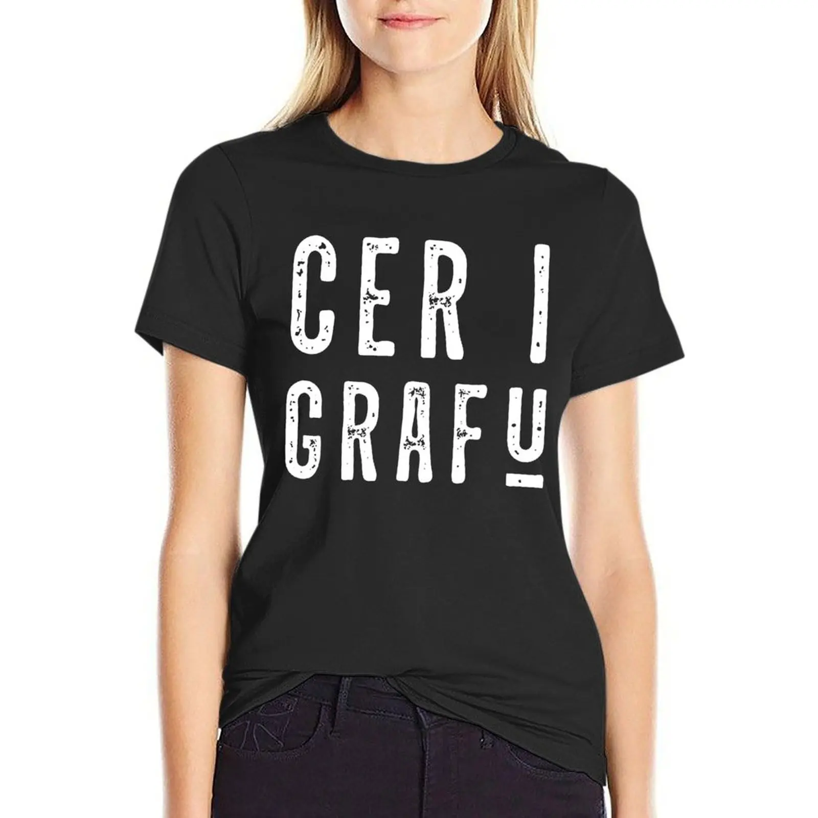 Cer i Grafu, Welsh Slang, Wales Dialect, Cymru T-Shirt plain Short sleeve tee Women's cotton t-shirt