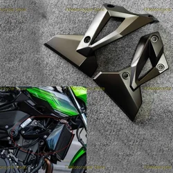 Matte Black PLASTIC Hydro Dipped Side Frame Radiator Guard Fairing Fit for KAWASAKI Z400 2018 2019 2020 2021 2022 2023 2024