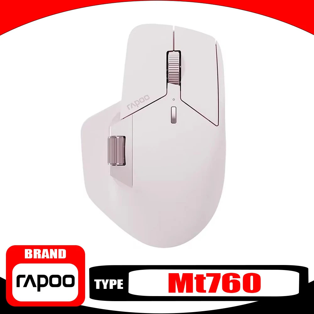 

Мини-мышь Rapoo Mt760 из алюминиевого сплава, беспроводная, Bluetooth