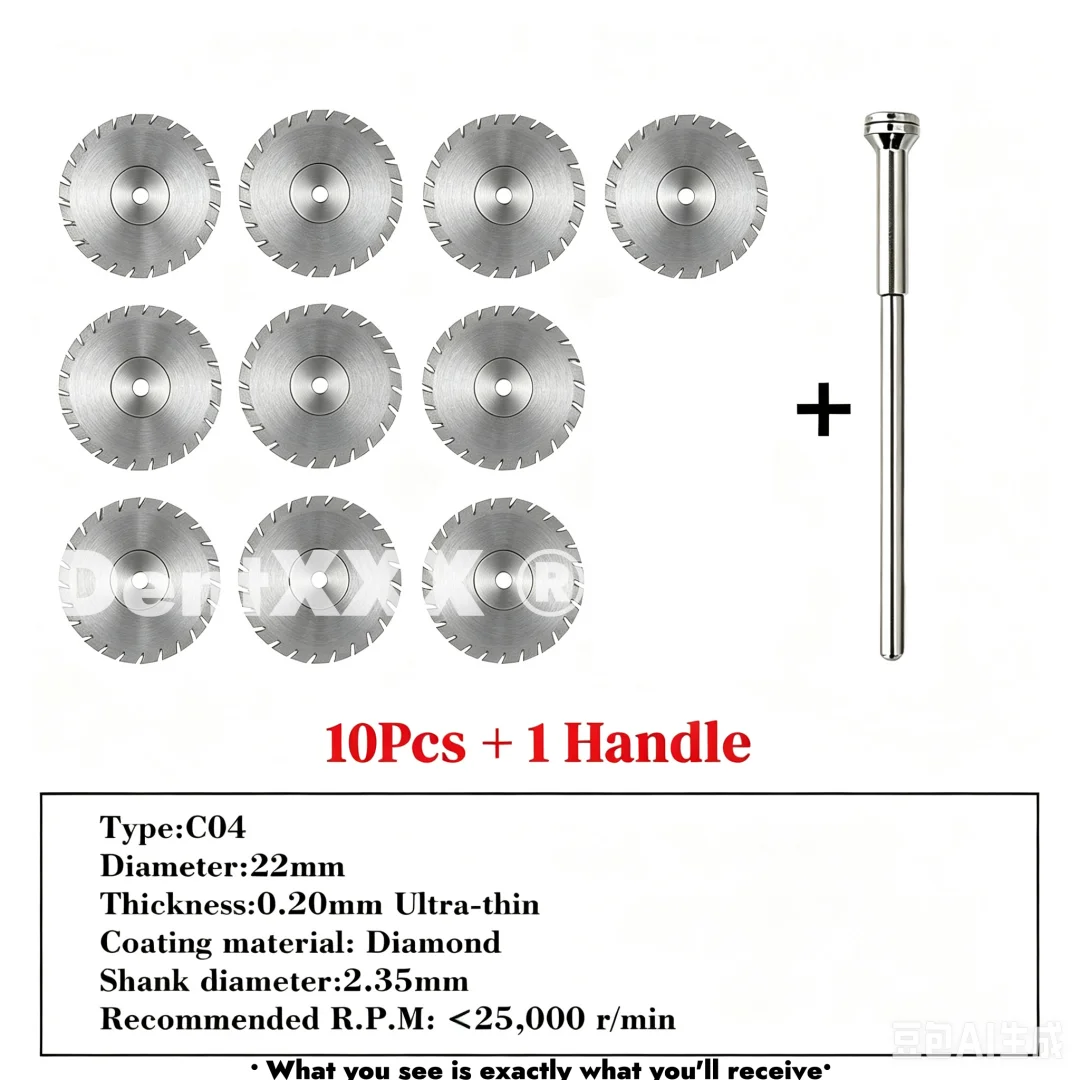 Ultra-Thin Double-Sided Diamond Grinding Discs – 0.20mm Cutting & Polishing Blades with 2.35mm Shank