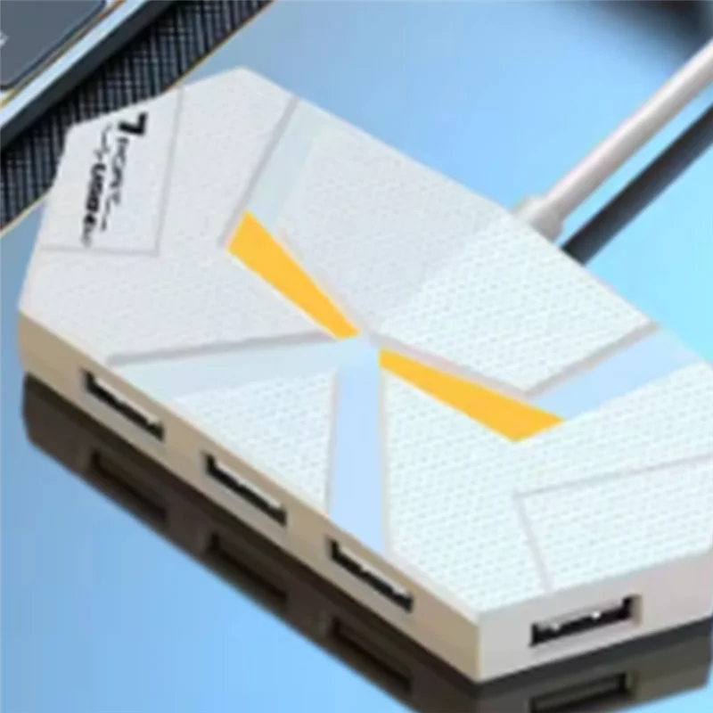 7-портовый концентратор 0,6 см, разветвитель расширения USB2.0 для ноутбука, жесткий диск, совместимый с компьютером TYPE-C, стабильная передача данных