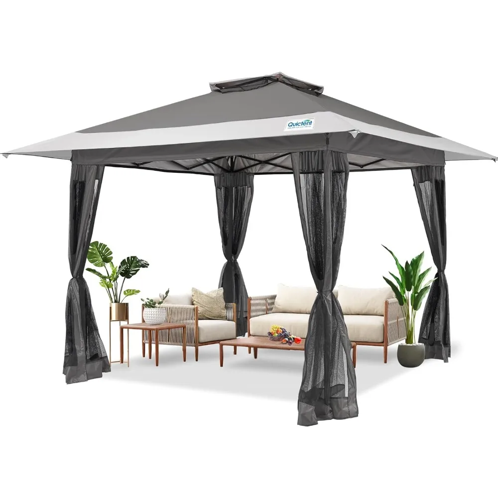 

13'x13' Pop up Gazebo Canopy Tent, One Person Set up Portable Instant Folding Shelter, Outdoor Canopy Tent with Extra Shade for