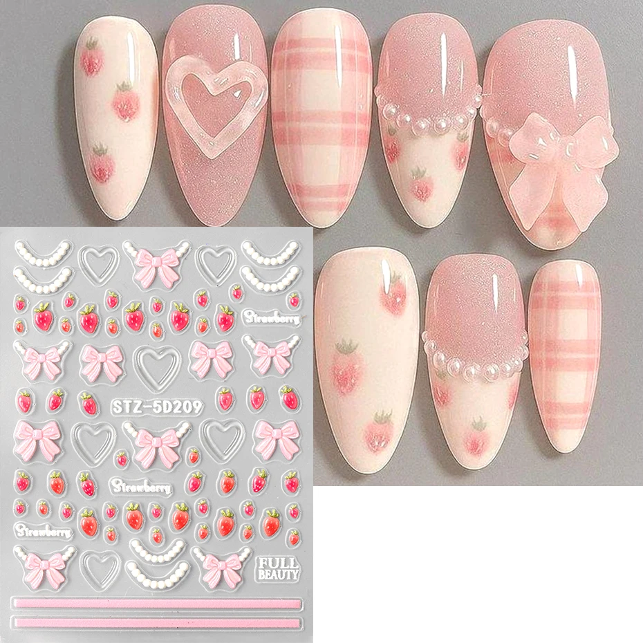 2 шт. наклейки для ногтей с кл – обзор и цена Nail Art Strawberry