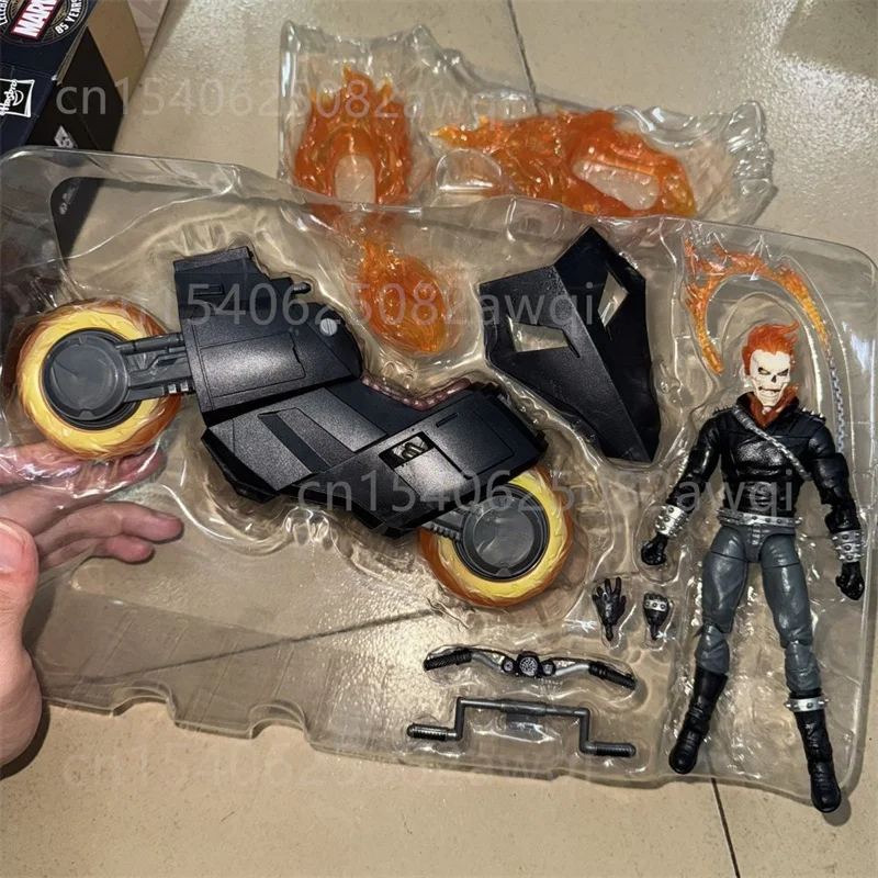 Marvel Ghost Rider Figure With Miotorcycle Hell Cycle Battle Car 85th Anniversary Marvel Legends Series Action Figure Model Toys view 4