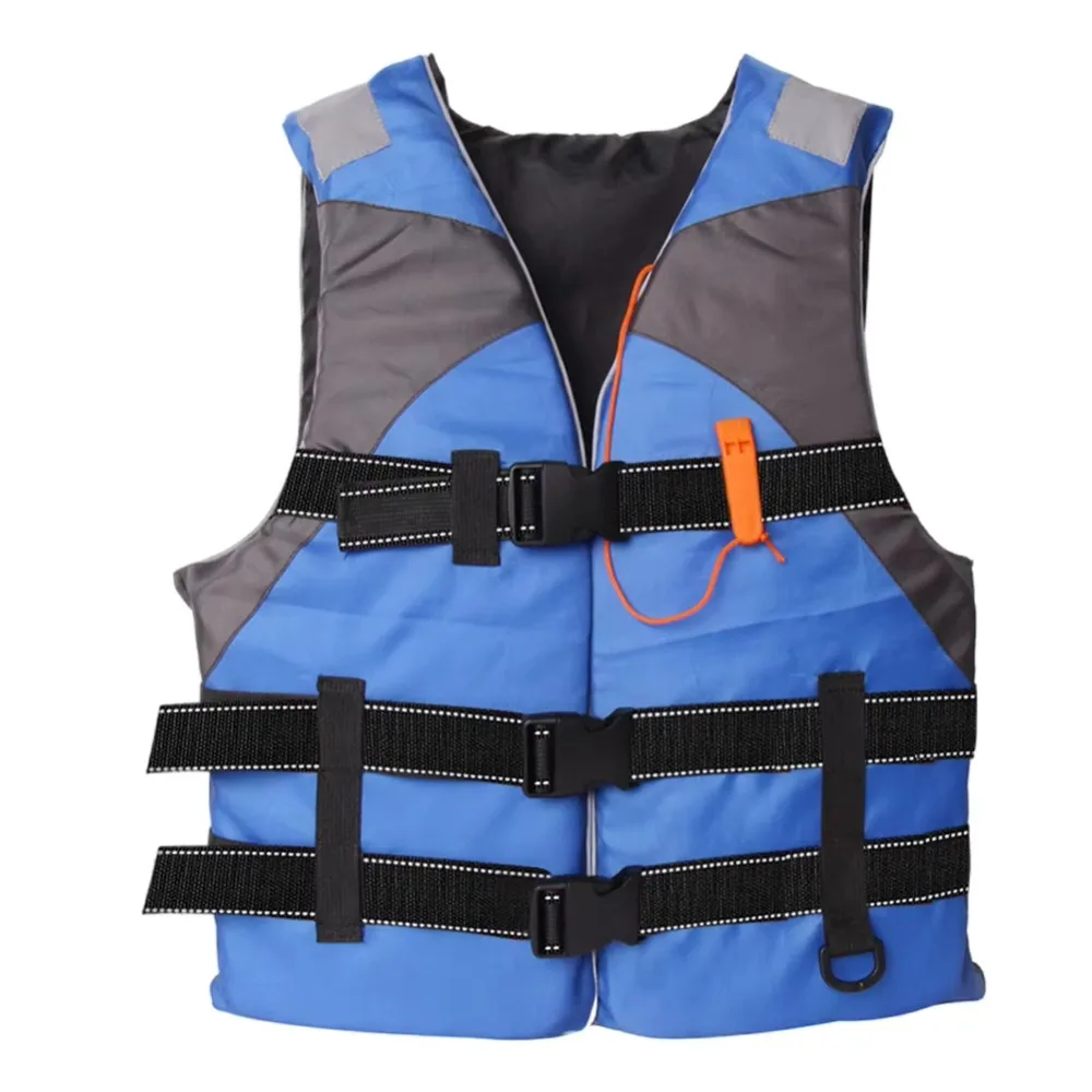 

Safety Straps Adults Life Jacket Easily Adjustable with Survival Whistle Water Sport Vest Lightweight Portable Aid Safety Jacket