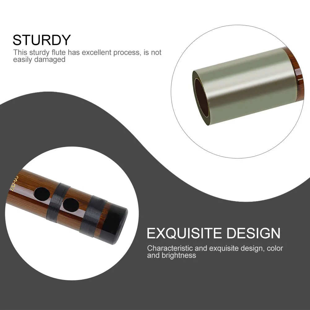 

1Set Portable Bamboo Dizi Starter Flute Chinese Traditional Instrument Bright Sound for Kids Music Development Gift