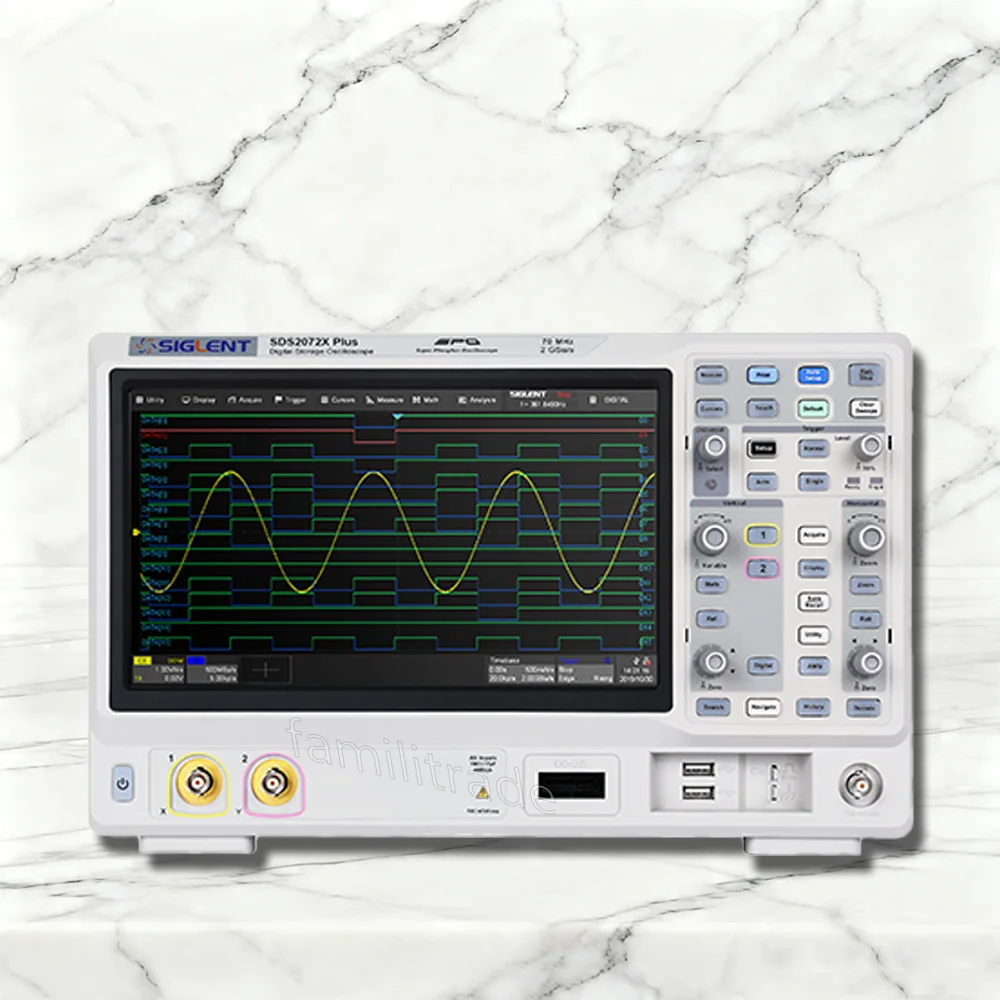 Osciloscopio Siglent SDS2000X Plus 500MHz 2GSa/s 200Mpts, SDS2504X Plus/SDS2204X Plus/SDS2072X/SDS2104XPLUS/Spl2016 Pantalla Táctil de 10.1 Pulgadas