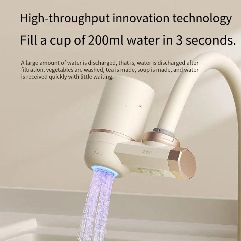 XiaoZhi Water Purifier Removes Scale and Residual Chlorine for Household Use, Filter Scale, Desktop Prefilter for Household Use.