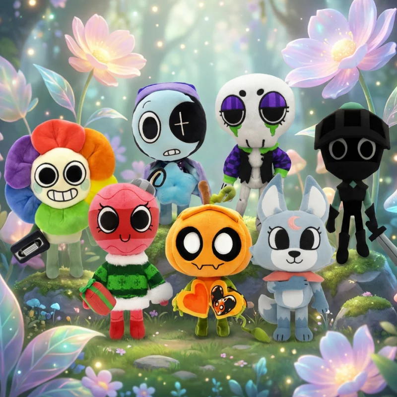 

Dandys World Plush Toy Keychain Figurines Goob Pebble Plush Stuffed Animal Soft Toy Pillow Cat Bunny Plushie Peluches