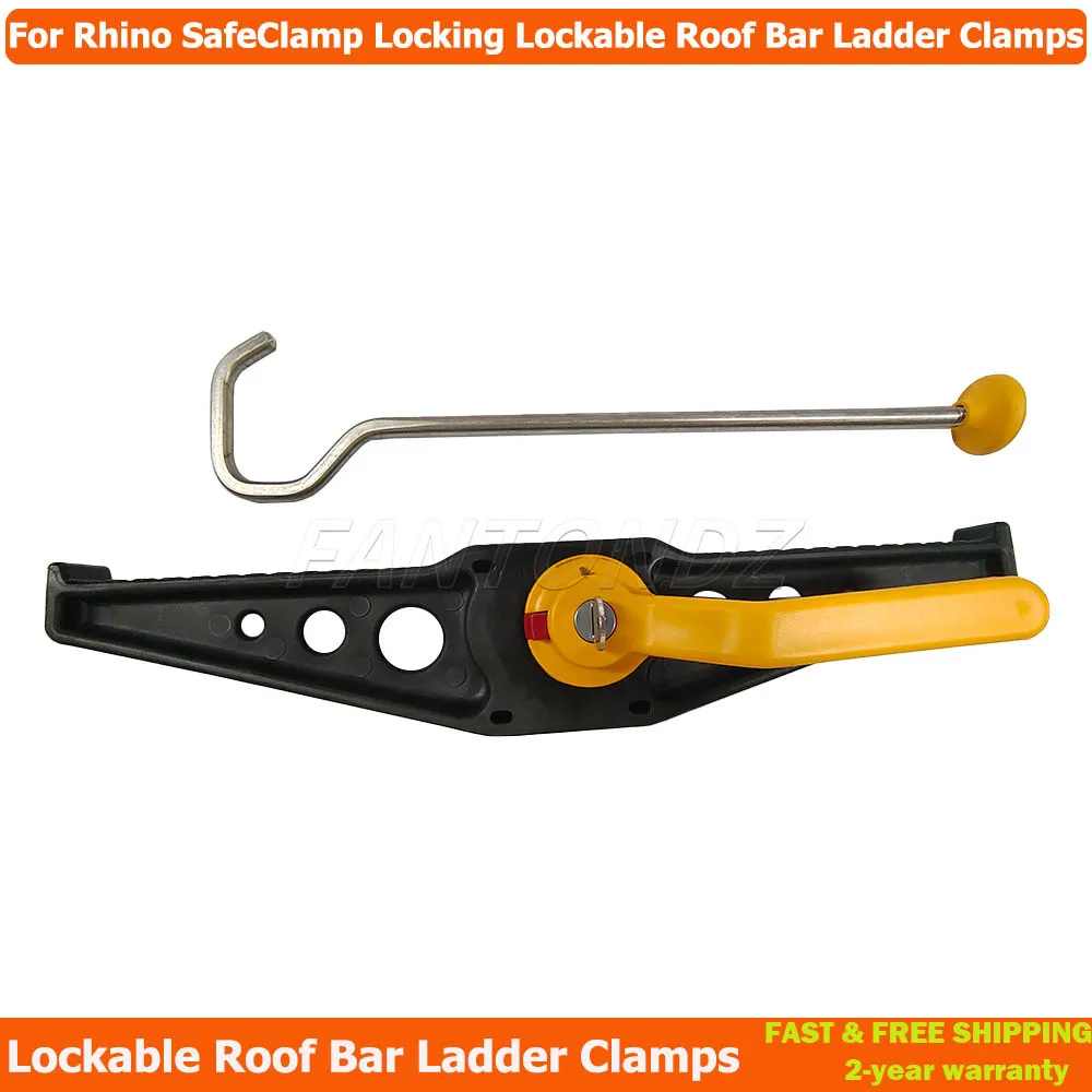 

For Rhino SafeClamp Locking Lockable Roof Bar Ladder Clamps Adjustable Roof Rack Safe Clamp 1Pc