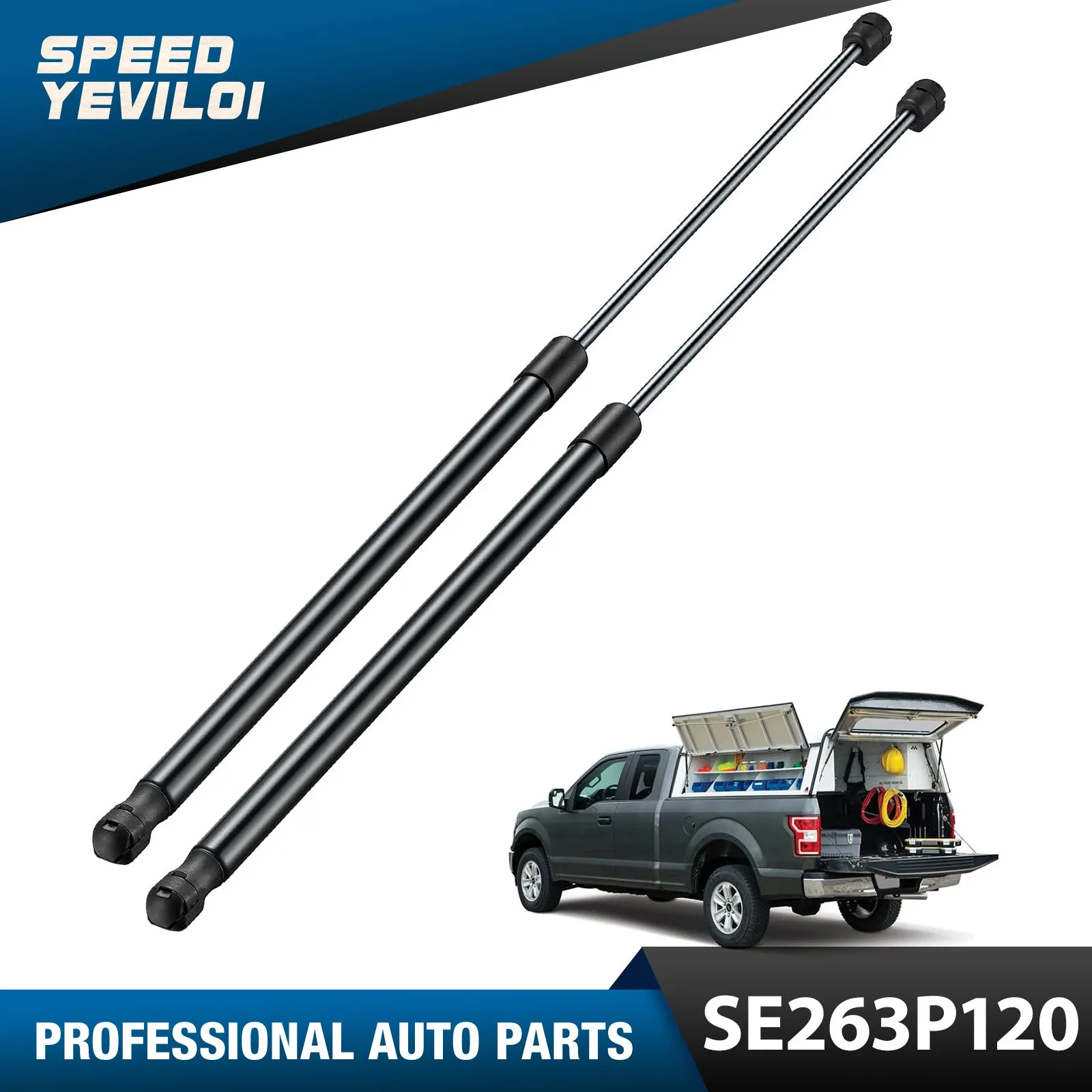 

OE SE263P120 2Pcs 26Inch 120lb Gas Struts lift Support For Tonneau Cover, Teardrop Trailer, RV Kitchen Door