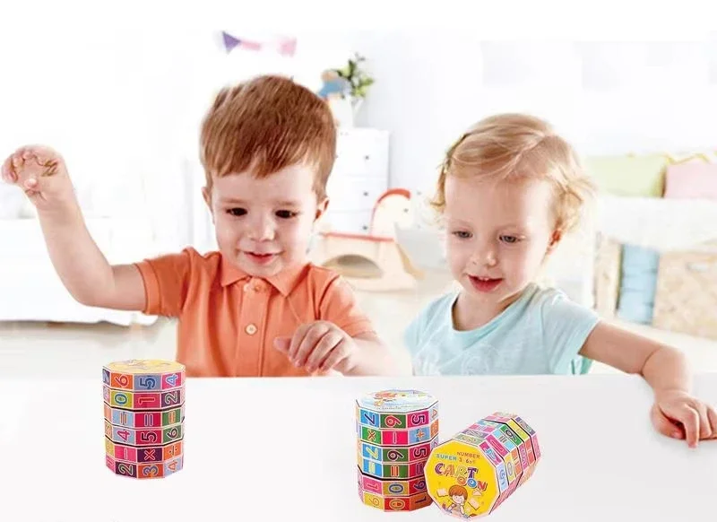 xgnvpy Math Cube Early Learning Teaching Developmental Baby Toy Intelligence Arithmetic Puzzle Study Aid for Kids Children