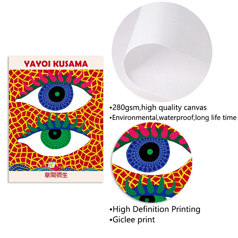Yayoi Kusama Pumpkin Works Poster Printing Painting Wall Art Abstract Nordic Painting Living Room Home Decoration Paintin Starti