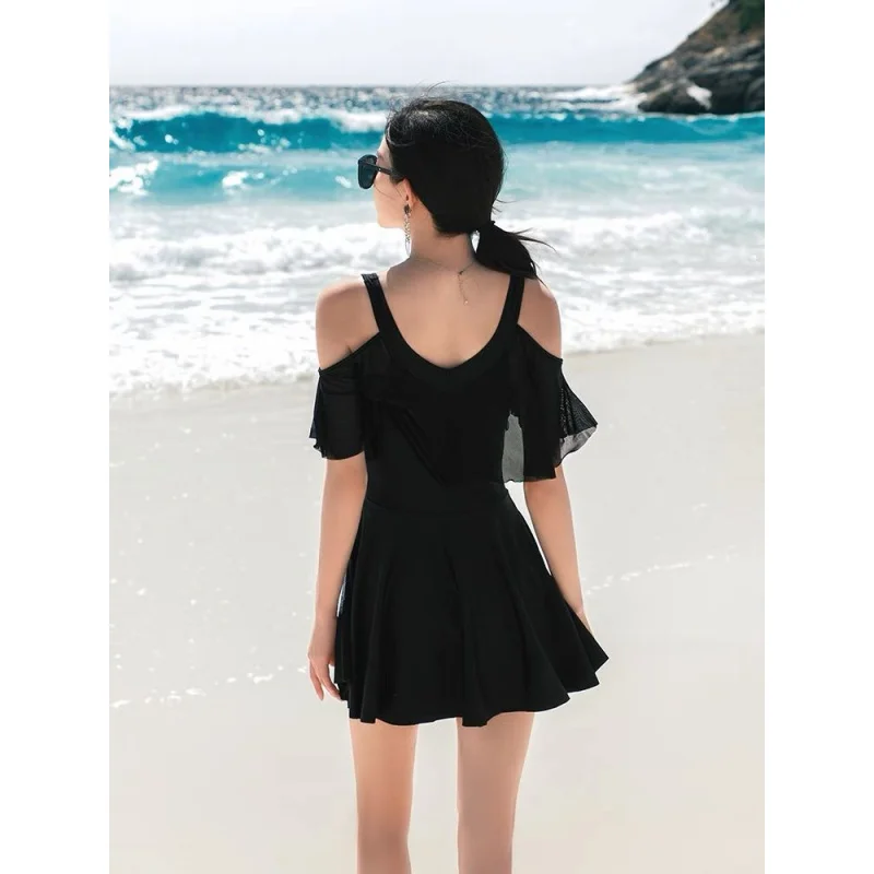 Nuevo Traje de baño de una pieza para mujer, falda de vacaciones para estudiantes de primavera